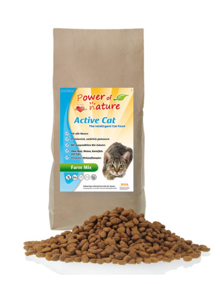 Power of Nature Active Cat Farm Mix - kurczak, łosoś, jagnięcina i brązowy ryż 2 kg