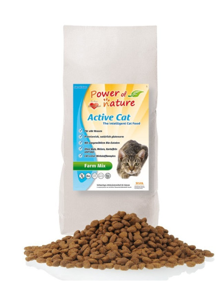 Power of Nature Active Cat Farm Mix - kurczak, łosoś, jagnięcina i brązowy ryż  6 kg