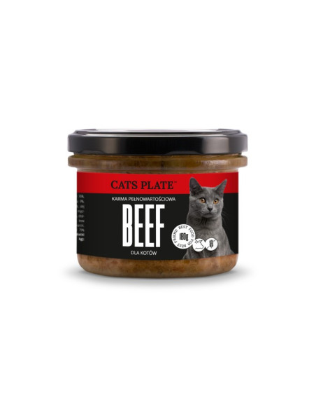 Cats Plate Beef - Wołowina, Indyk 180g