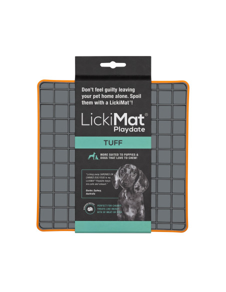LickiMat Mata PLAYDATE TUFF  kwadrat pmarańczowa