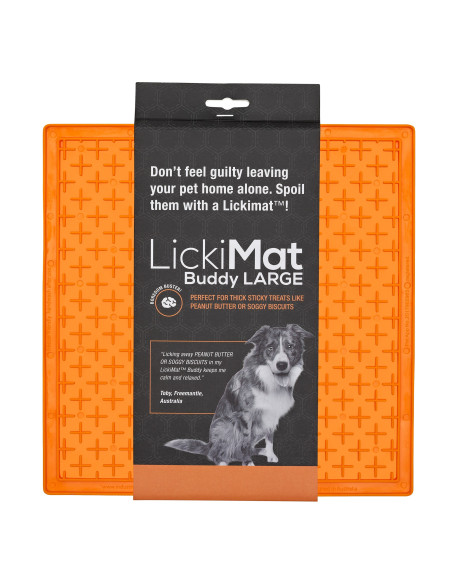 LickiMat BUDDY LARGE krzyżyk miękka pomarańcz