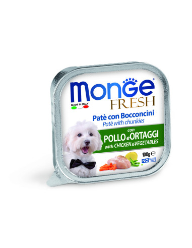 Monge DOG Fresh - Pasztet kurczak z warzywami 100g
