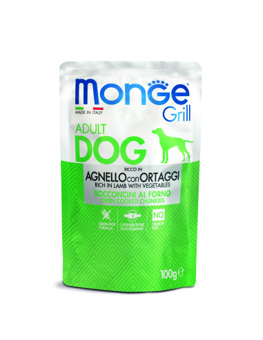 Monge DOG Grill - jagnięcina z warzywami 100g saszetka