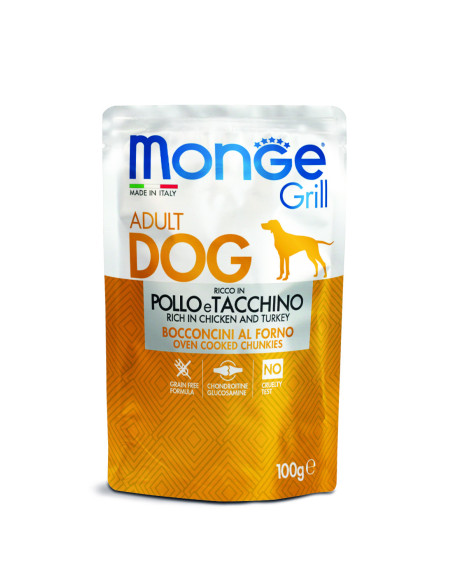 Monge DOG Grill - kurczak z indykiem 100g saszetka