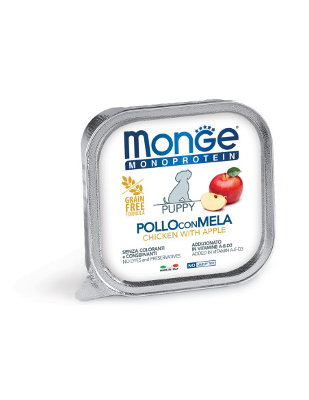 Monge DOG Fruit M - Kurczak z jabłkiem 150g Junior