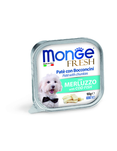 Monge DOG Fresh - Pasztet z dorszem 100g