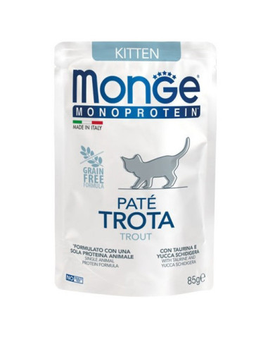 Monge Monoprotein Buste Kitten - Pstrąg 85g KITTEN