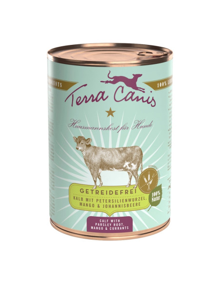 Terra Canis - Cielęcina z korzeniem pietruszki, mango i czarną porzeczką 400g