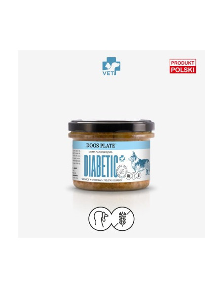 Dogs Plate Vet Diabetic - trzuska i cukrzyca 180g