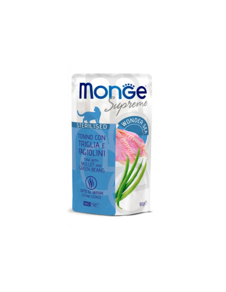 Monge Supreme Buste - Tuńczyk z barweną, fasol 85g