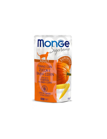 Monge Supreme Buste - Tuńczyk z dynią i kukurydzą 80g