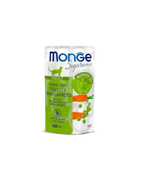 Monge Supreme Buste - Tuńczyk z groszkiem i marchewką 80g
