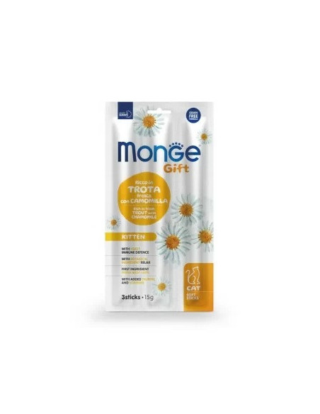 Monge Gift Sticks Pstrąg z rumiankiem 15g KITTEN