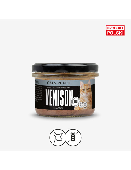 Cats Plate Venison - karma z mięsa sarniny 180g