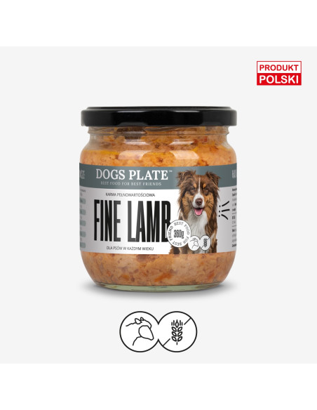 Dogs Plate Fine Lamb - karma z mięsa jagnięcego 360g