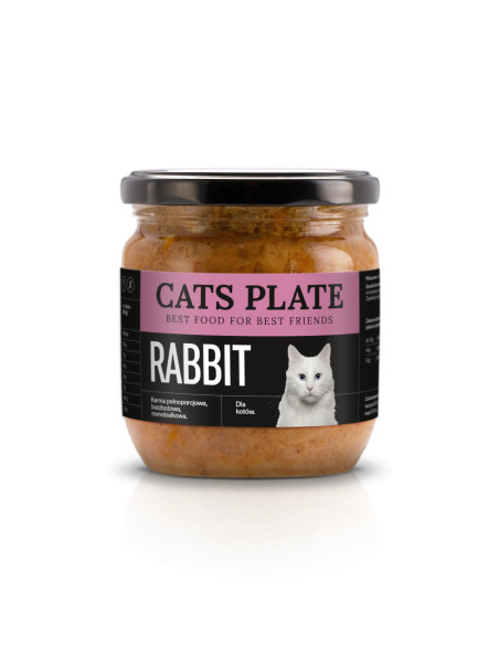 Cats Plate Rabbit - Królik, indyk 360g